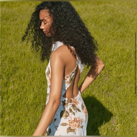 Reformation Cassette Linen Dress in Bella, size 12 - Picture 2 of 3